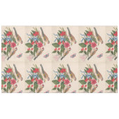 Nappe oiseaux Brown avec fleurs et papillon (Devant (Horizontal))