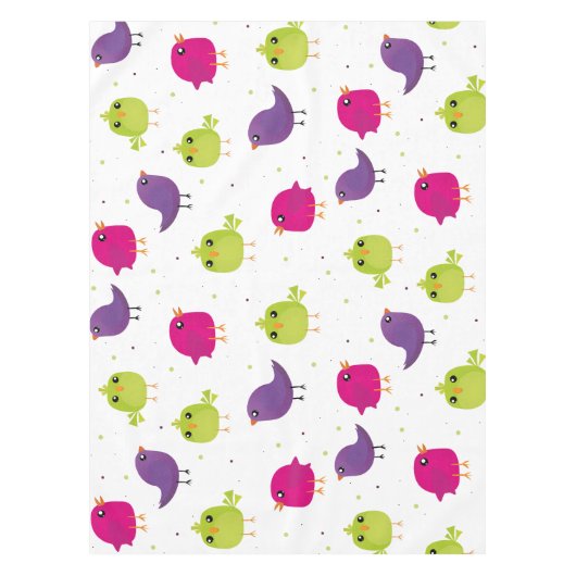Nappe Oiseaux colorés mignons (Devant)