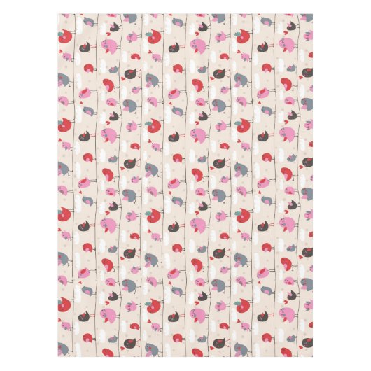 Nappe Oiseaux dans l'amour (Devant)
