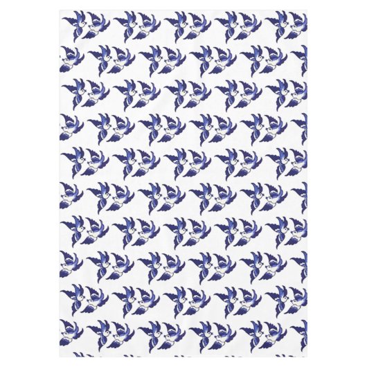 Nappe Oiseaux de design de saules bleues classiques (Devant)