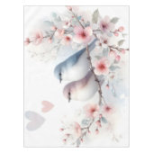 Nappe Oiseaux de l'amour romantique Branche de fleurs de (Devant)