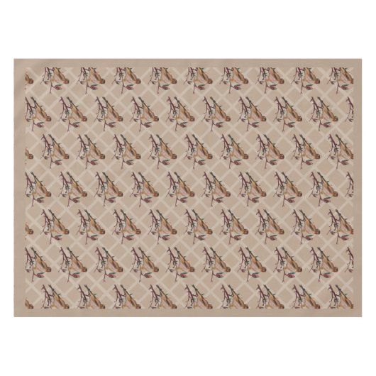 Nappe Oiseaux de Noël Goldfinch peints à la main (Devant (Horizontal))