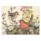 Nappe Oiseaux de printemps Robin Oiseaux rouges (Devant (Horizontal))