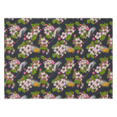 Nappe Oiseaux et fleurs en noir (Devant (Horizontal))