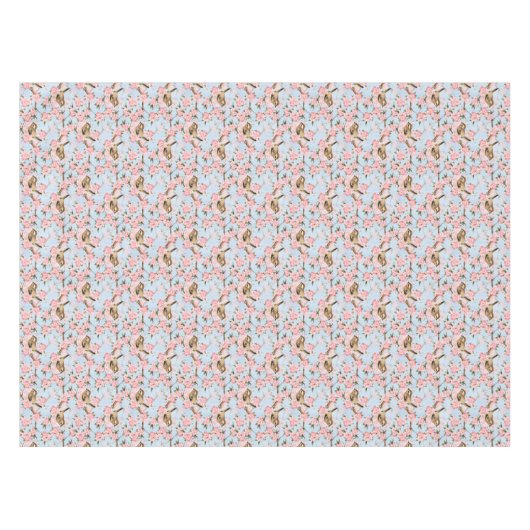 Nappe Oiseaux et fleurs. Motif de Spring (Devant (Horizontal))