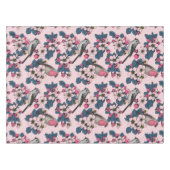 Nappe Oiseaux et fleurs roses (Devant (Horizontal))