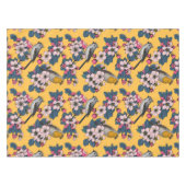 Nappe Oiseaux et fleurs sur le jaune (Devant (Horizontal))