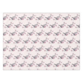 Nappe Oiseaux roses et noirs sur une branche d'arbre (Devant (Horizontal))