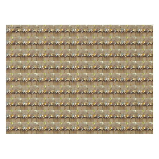 Nappe Oiseaux sur une clôture - Rustique (Devant (Horizontal))