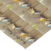 Nappe Oiseaux sur une clôture - Rustique (Angle)