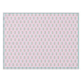 Nappe Oiseaux turquoise bleu rose (Devant (Horizontal))