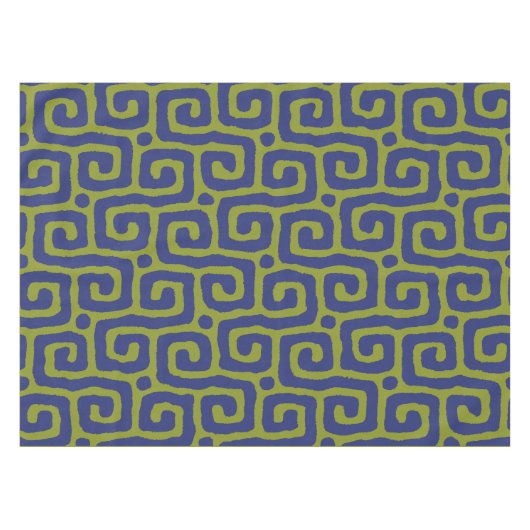 Nappe Olive Green &blue Abstract pattern (Devant (Horizontal))