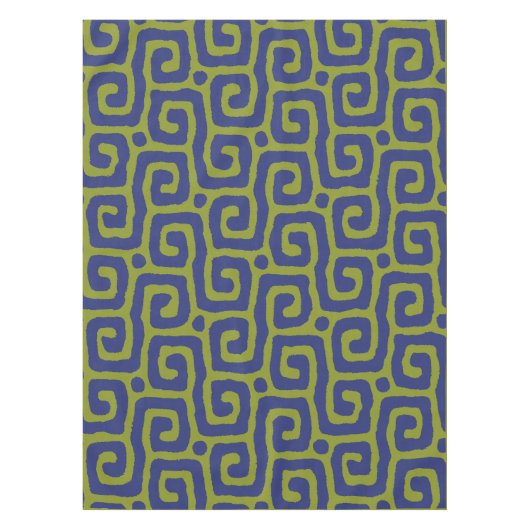 Nappe Olive Green &blue Abstract pattern (Devant)