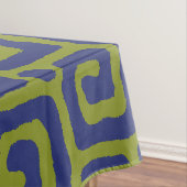 Nappe Olive Green &blue Abstract pattern (In Situ)