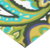 Nappe Olive Green Mustard Jaune Turquoise Blue Paisley (Angle)