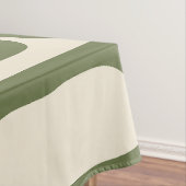 Nappe Olive vert moderne du milieu du siècle et crème (In Situ)