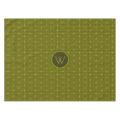 Nappe Olive with Gold Accent Houndstooth Tablecloth (Devant (Horizontal))