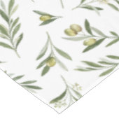 Nappe Olives à l'aquarelle vert sauge (Angle)