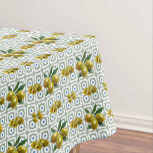 Nappe Olives grecques personnalisées en carrelage