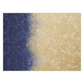 Nappe Ombre Parties scintillant or et bleu design de lux (Devant (Horizontal))