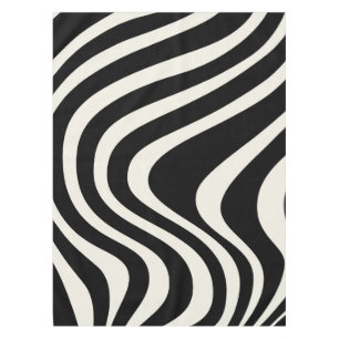 Nappe Ondes de style rétro noir et blanc