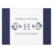 Nappe Onglet Monogramme de l'Ancre bleue de la marine na (Devant (Horizontal))