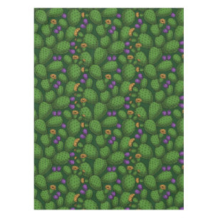 Nappe Opuntie de floraison sur vert foncé