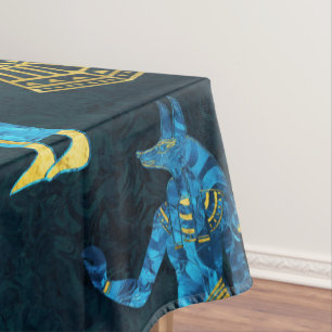 Nappe Or égyptien et motif en verre bleu