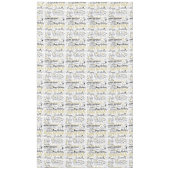 Nappe Or et confettis de joyeux anniversaire de noir (Devant)