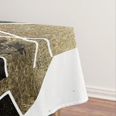 Nappe Or noir rustique moderne de blanc et de Faux (In Situ)