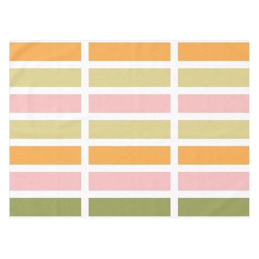 Nappe Or rose orange et rayures vertes (Devant (Horizontal))