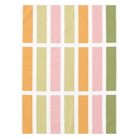 Nappe Or rose orange et rayures vertes (Devant)