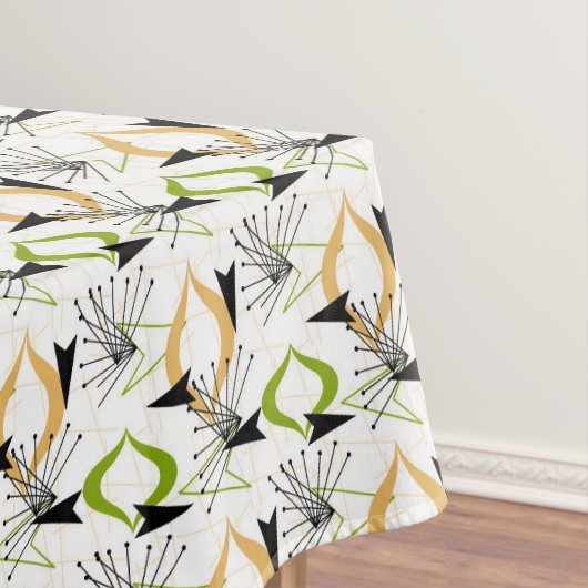 Nappe Or, vert, noir sur blanc Cinquante atomique | Retr (In Situ)
