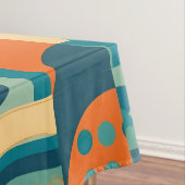Nappe Orange and Teal Geometric Abstract (In Situ)
