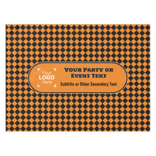 Nappe Orange & Black Diamond - Logo Personnalisé Événeme