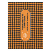 Nappe Orange & Black Diamond - Logo Personnalisé Événeme (Devant)