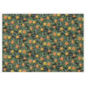 Nappe Orange & Black Gothique Peony Rose Floral Mariage (Devant (Horizontal))