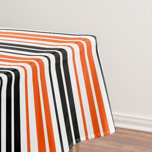 Nappe Orange Black White Stripes Pattern Design  (In Situ)