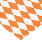 Nappe Orange blanc Arlequin Diamants Checkers Design (Angle)