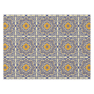 Nappe orange bleue de style en céramique d'Azulej