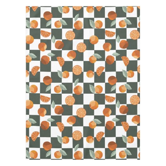 Nappe Orange Bliss Dark Turquoise Checkers (Devant)