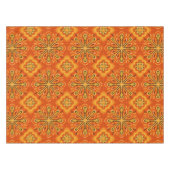 Nappe Orange Boho Abstrait Motif décoratif (Devant (Horizontal))