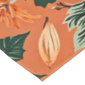 Nappe Orange Boho Citrouille Automne motif floral (Angle)
