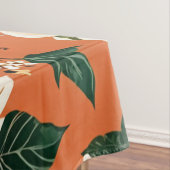 Nappe Orange Boho Citrouille Automne motif floral (In Situ)