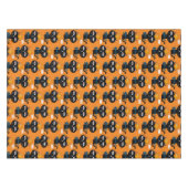 Nappe Orange Chat Noir Poissons (Devant (Horizontal))