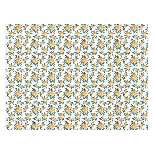 Nappe Orange citrus botanical pattern (Devant (Horizontal))