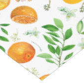 Nappe Orange Citrus été Floral Motif botanique (Angle)