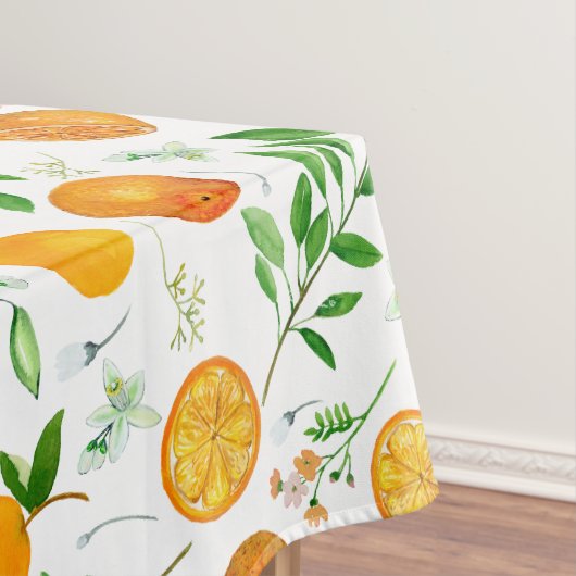 Nappe Orange Citrus été Floral Motif botanique (In Situ)