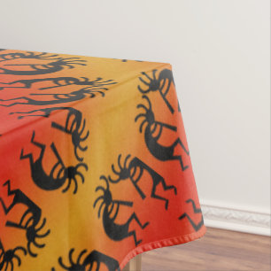 Nappe Orange de noir de jaune de motif de sud-ouest de
