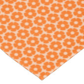 Nappe Orange et Pêche Retro 60s motif floral  (Angle)